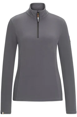 Equestrian zip-neck fleece in ultra-lightweight fabric