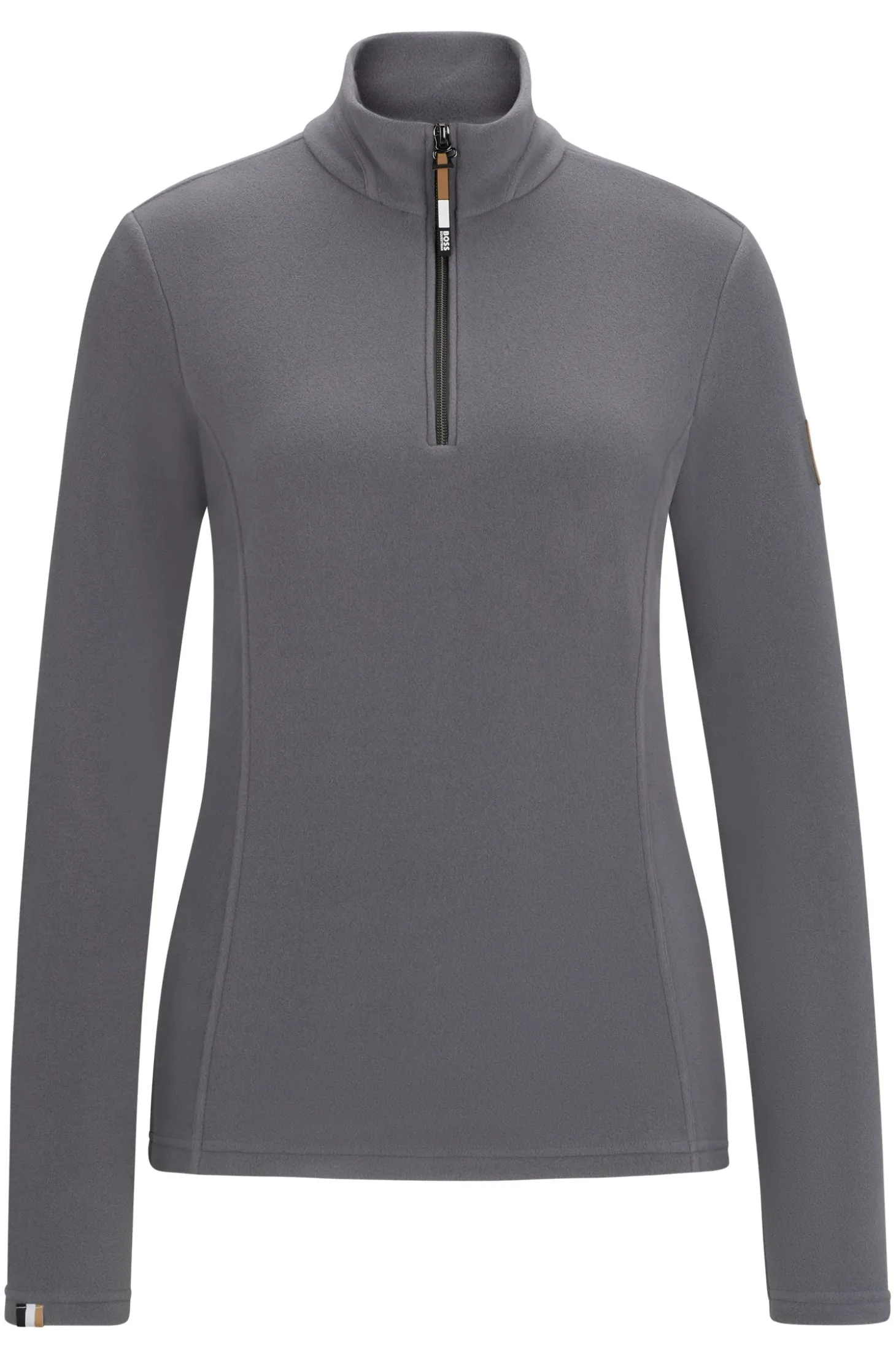 Equestrian zip-neck fleece in ultra-lightweight fabric