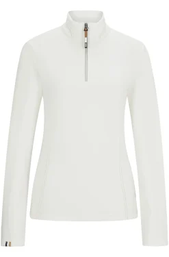 Equestrian zip-neck fleece in ultra-lightweight fabric
