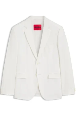 Extra-slim-fit blazer in stretch-cotton seersucker