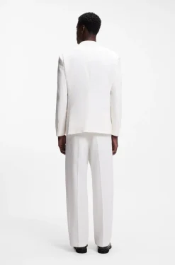 Extra-slim-fit blazer in stretch-cotton seersucker