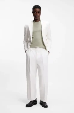 Extra-slim-fit blazer in stretch-cotton seersucker
