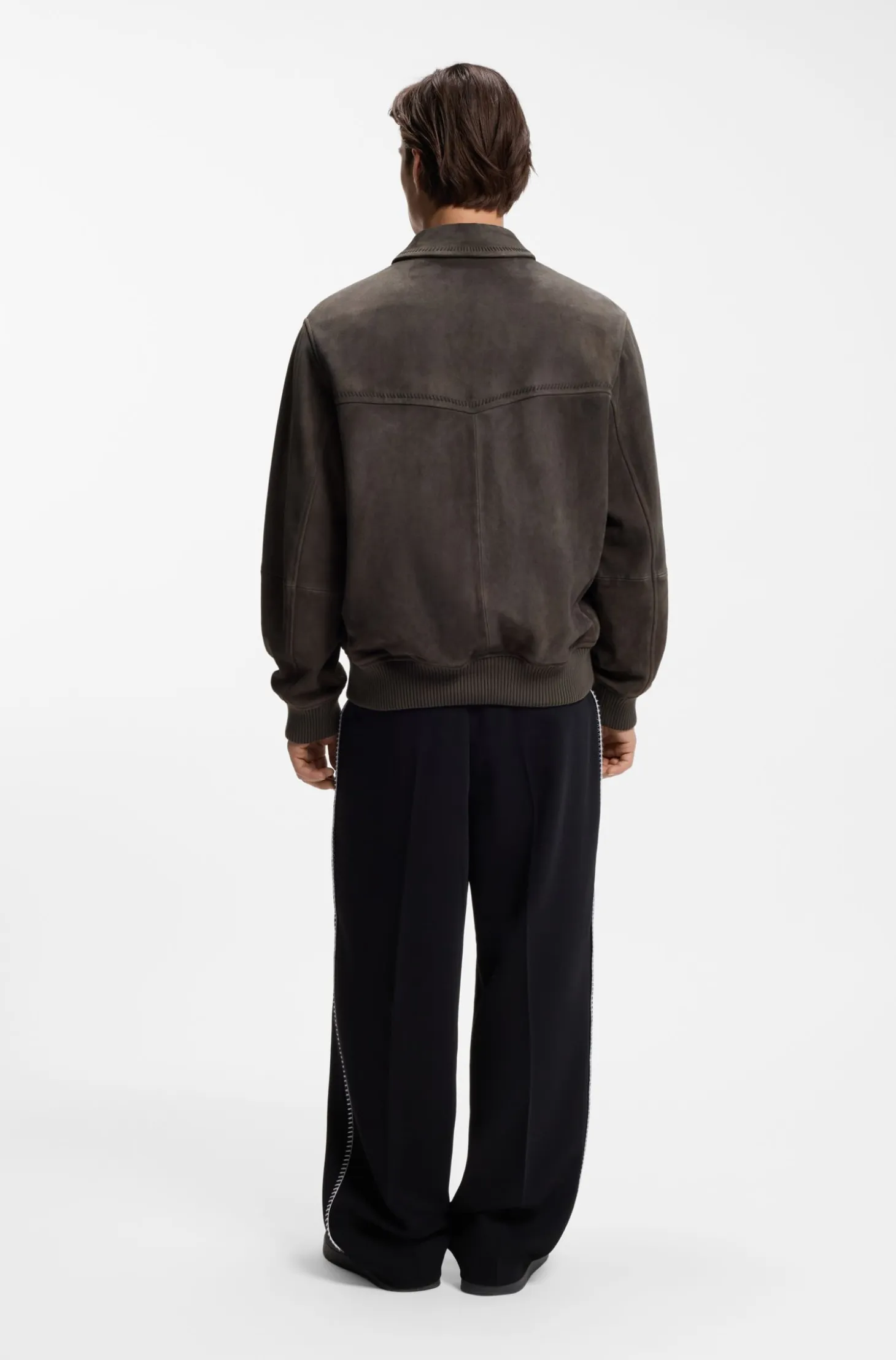 Extra-slim-fit jacket in soft suede