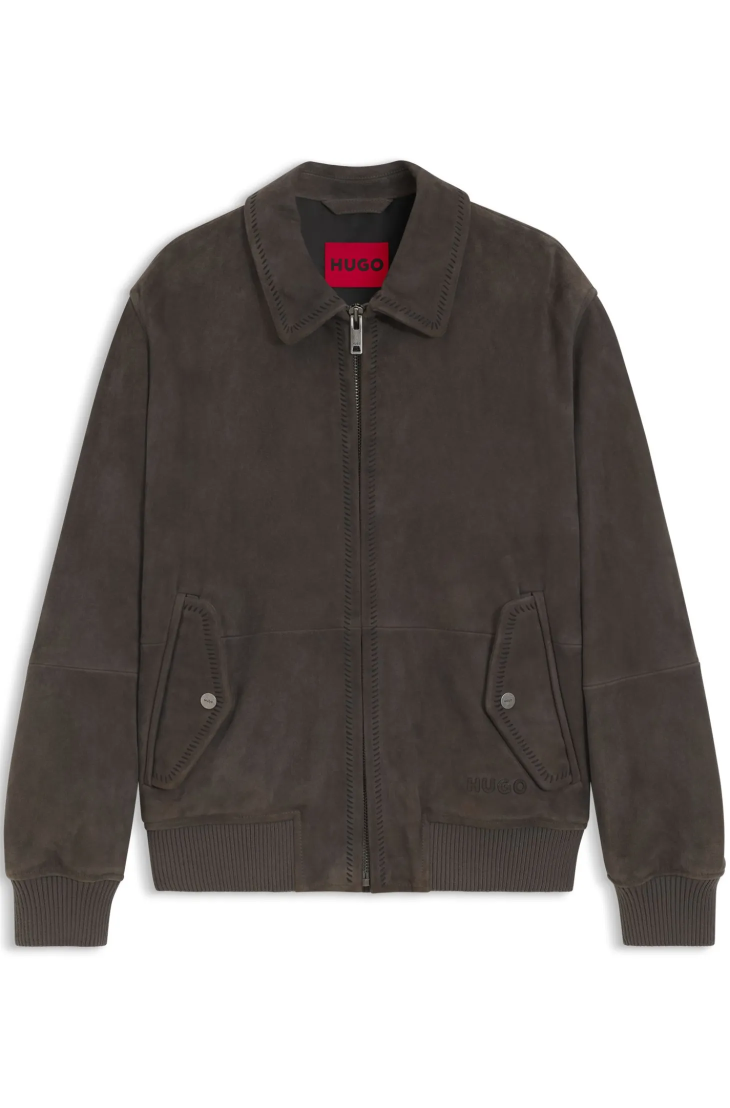 Extra-slim-fit jacket in soft suede
