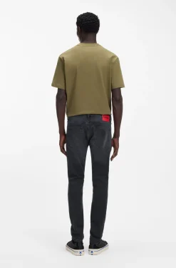 Extra-slim-fit jeans in ash-blue stretch denim