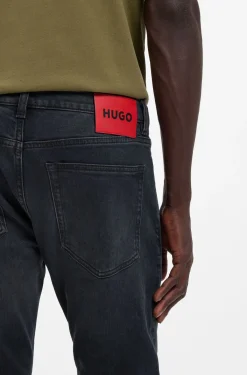 Extra-slim-fit jeans in ash-blue stretch denim