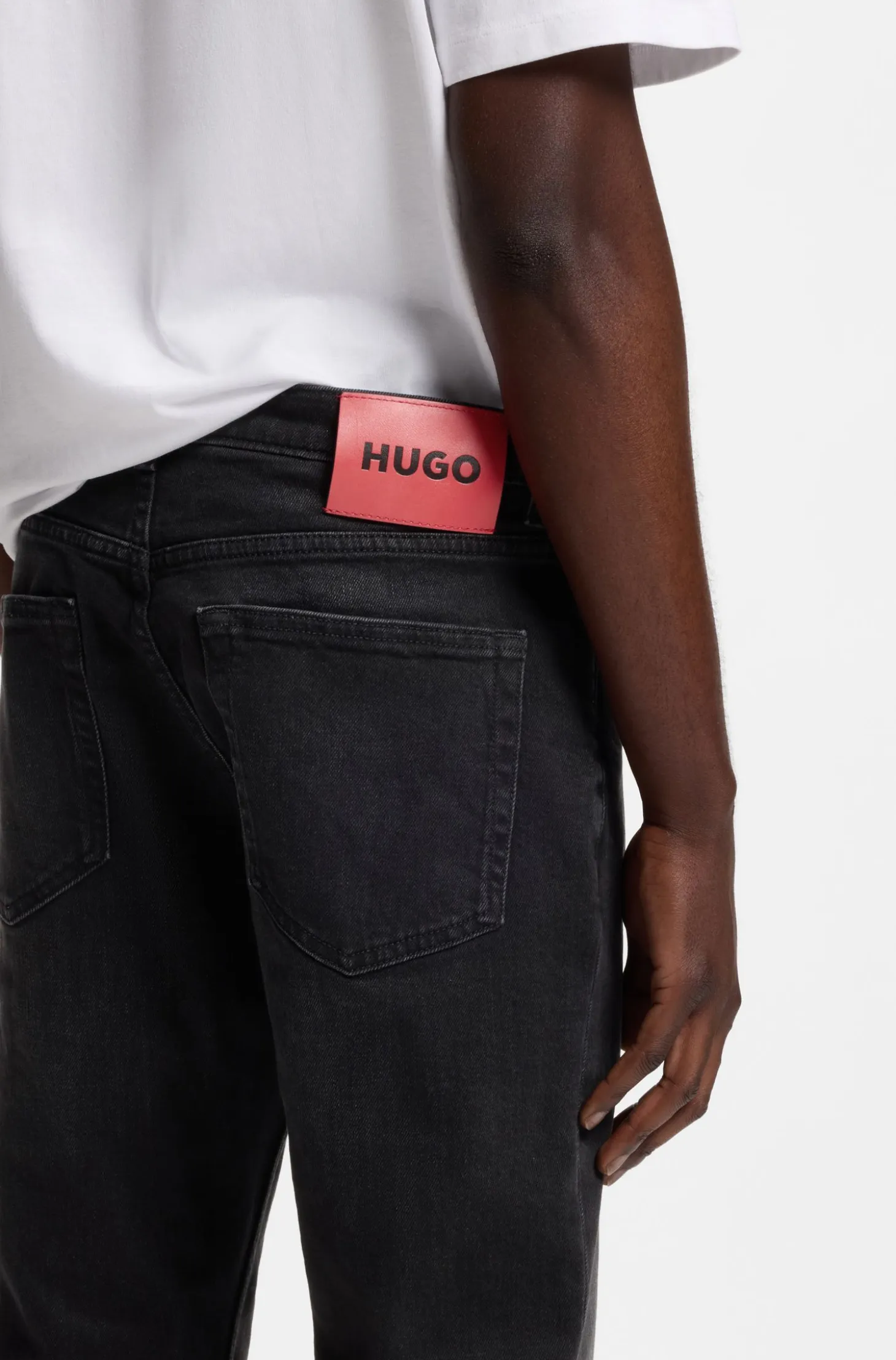 Extra-slim-fit jeans in black stretch denim