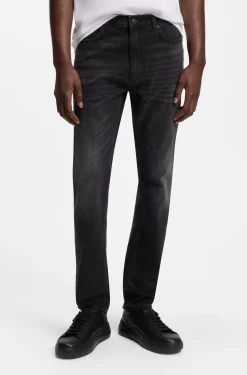 Extra-slim-fit jeans in black stretch denim