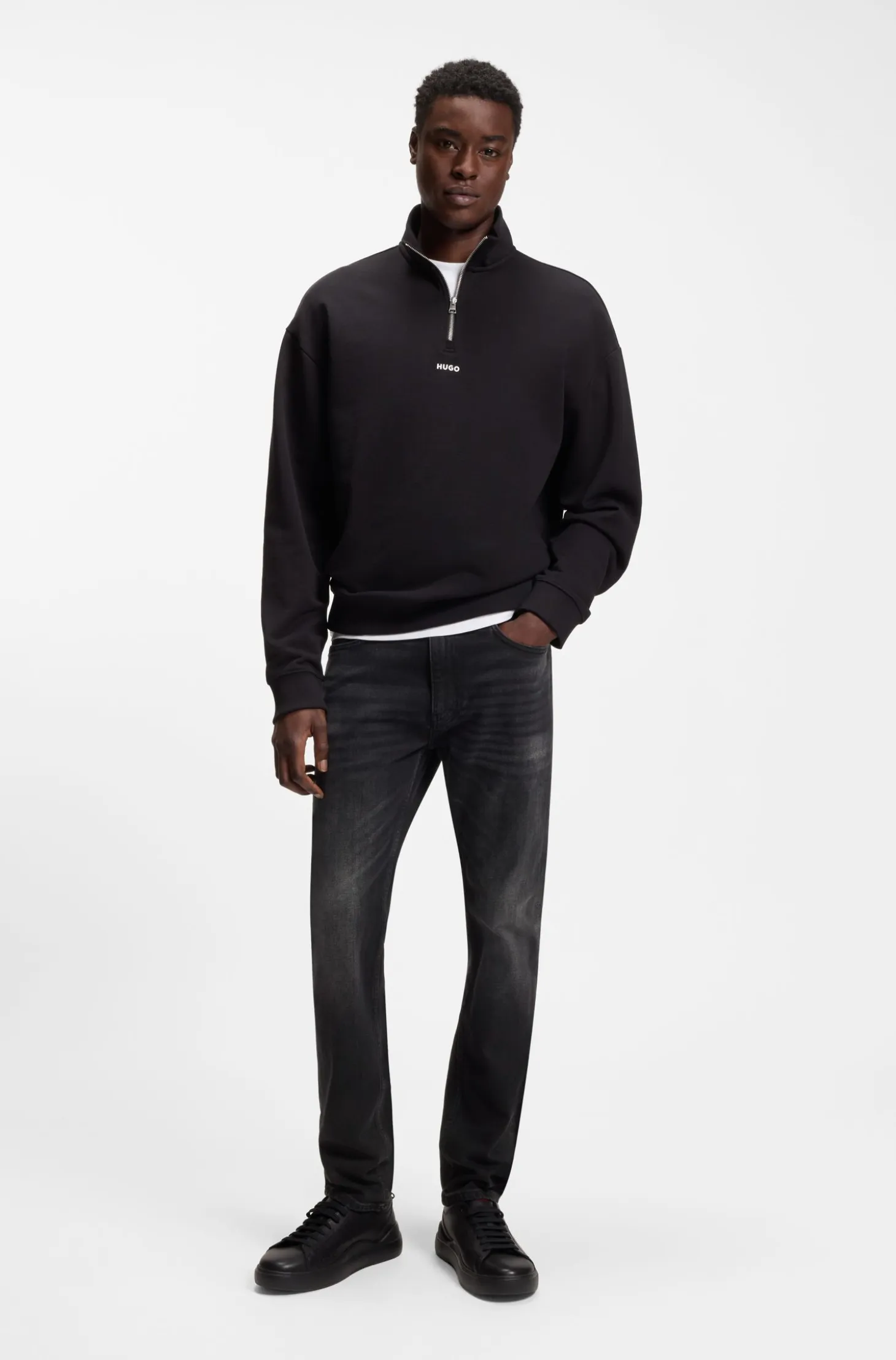 Extra-slim-fit jeans in black stretch denim