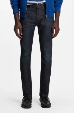 Extra-slim-fit jeans in dark-blue stretch denim