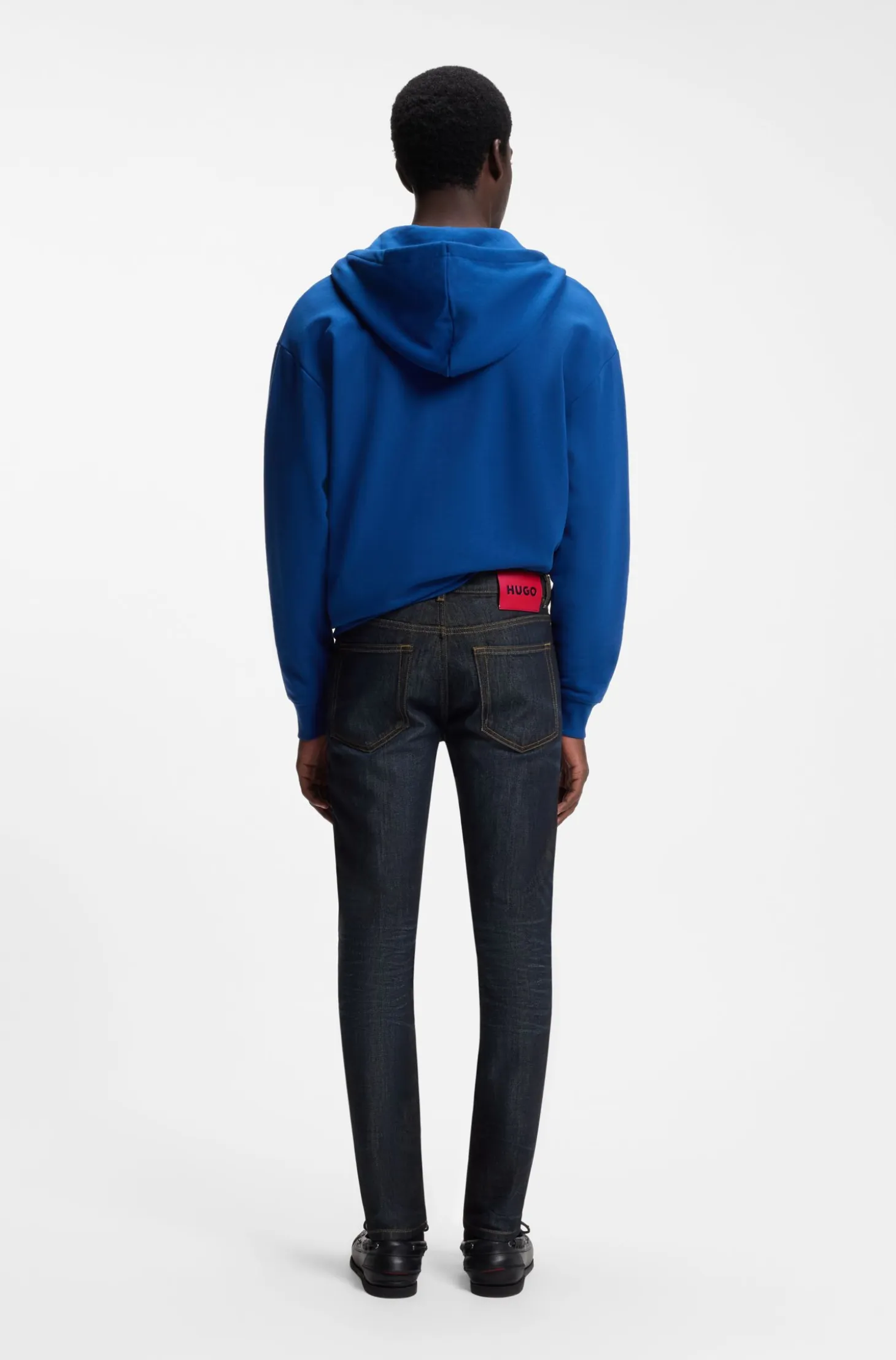Extra-slim-fit jeans in dark-blue stretch denim