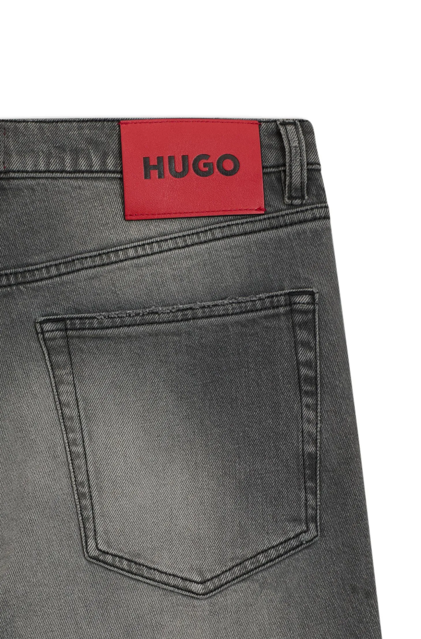 Extra-slim-fit jeans in distressed grey stretch denim