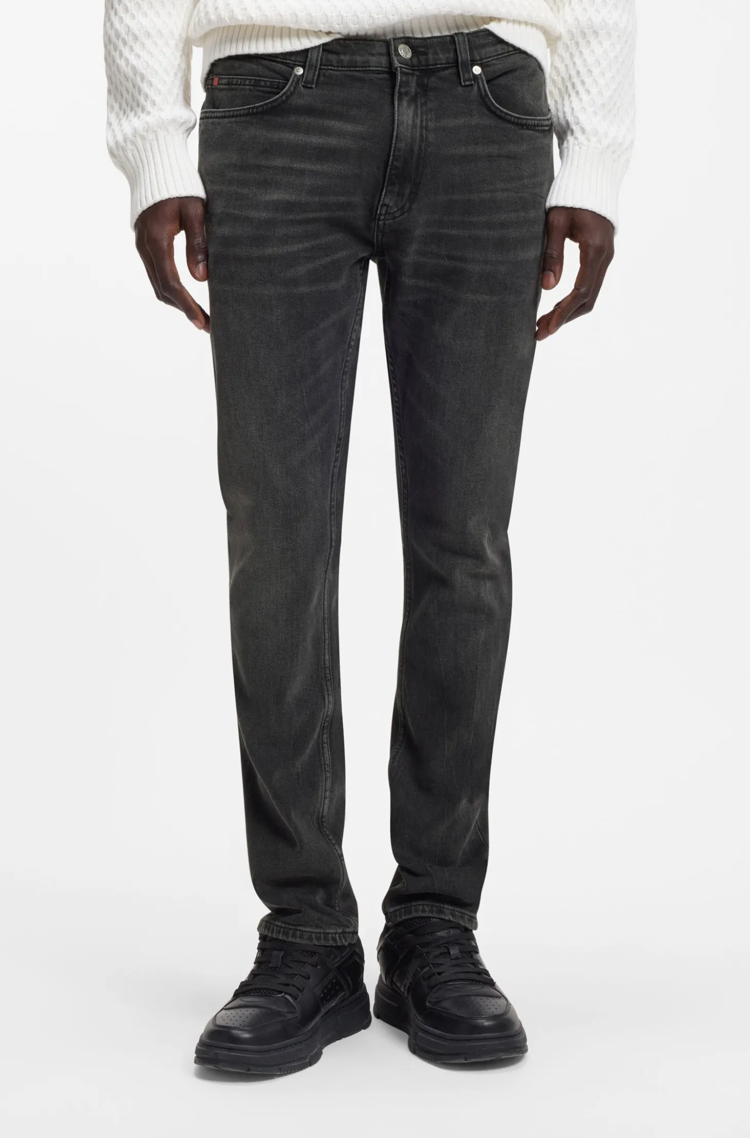 Extra-slim-fit jeans in grey stretch denim