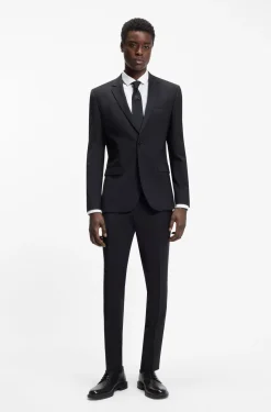 Extra-slim-fit shirt in cotton poplin with spread collar