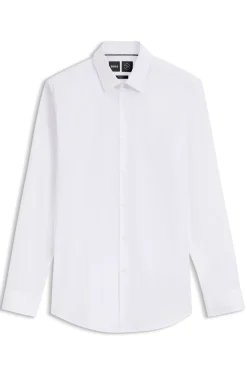 Extra-slim-fit shirt in easy-iron cotton-blend poplin