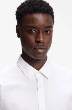 Extra-slim-fit shirt in stretch-cotton poplin