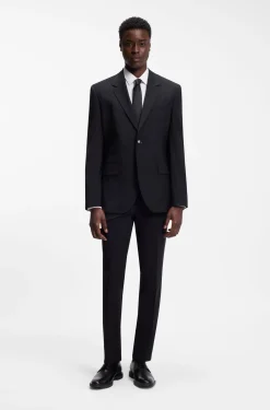 Extra-slim-fit shirt in stretch-cotton poplin