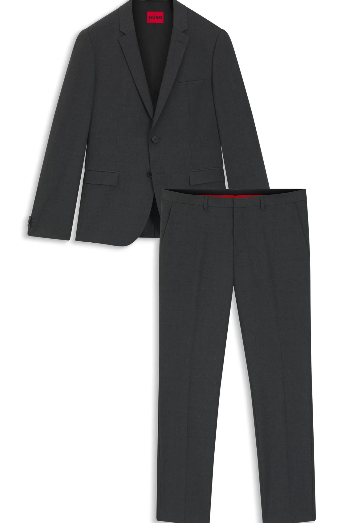 Extra-slim-fit suit in a wool blend