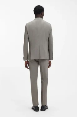Extra-slim-fit suit in wool-blend poplin