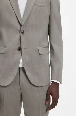 Extra-slim-fit suit in wool-blend poplin