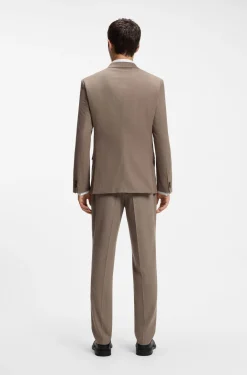 Extra-slim-fit suit jacket in melange flannel