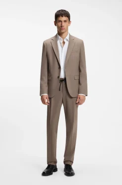 Extra-slim-fit suit jacket in melange flannel