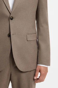 Extra-slim-fit suit jacket in melange flannel
