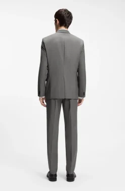 Extra-slim-fit suit jacket in virgin-wool dobby