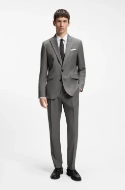 Extra-slim-fit suit jacket in virgin-wool dobby