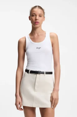 Extra-slim-fit tank top with puff-print logo