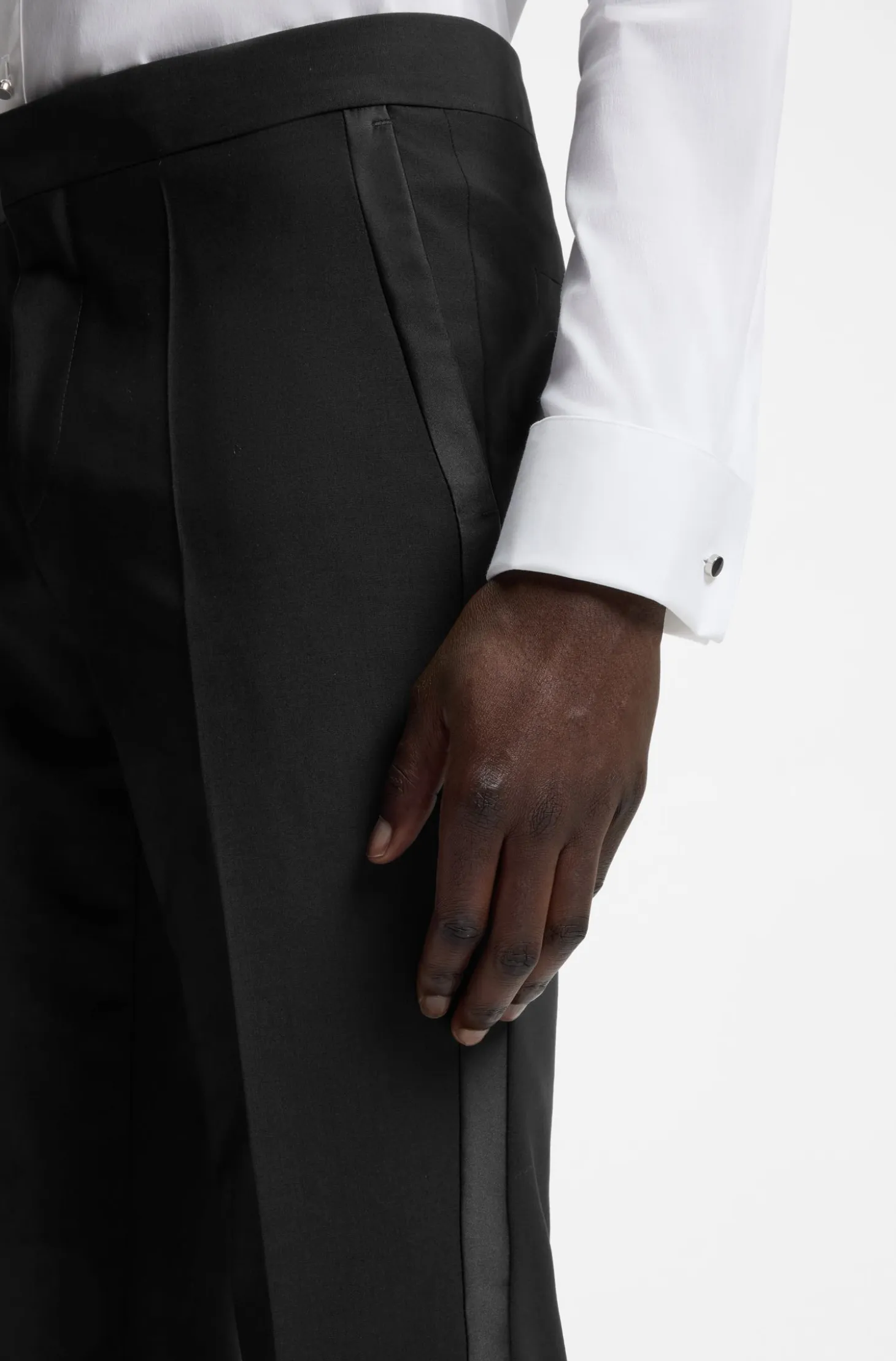 Extra-slim-fit trousers in a stretch-wool blend