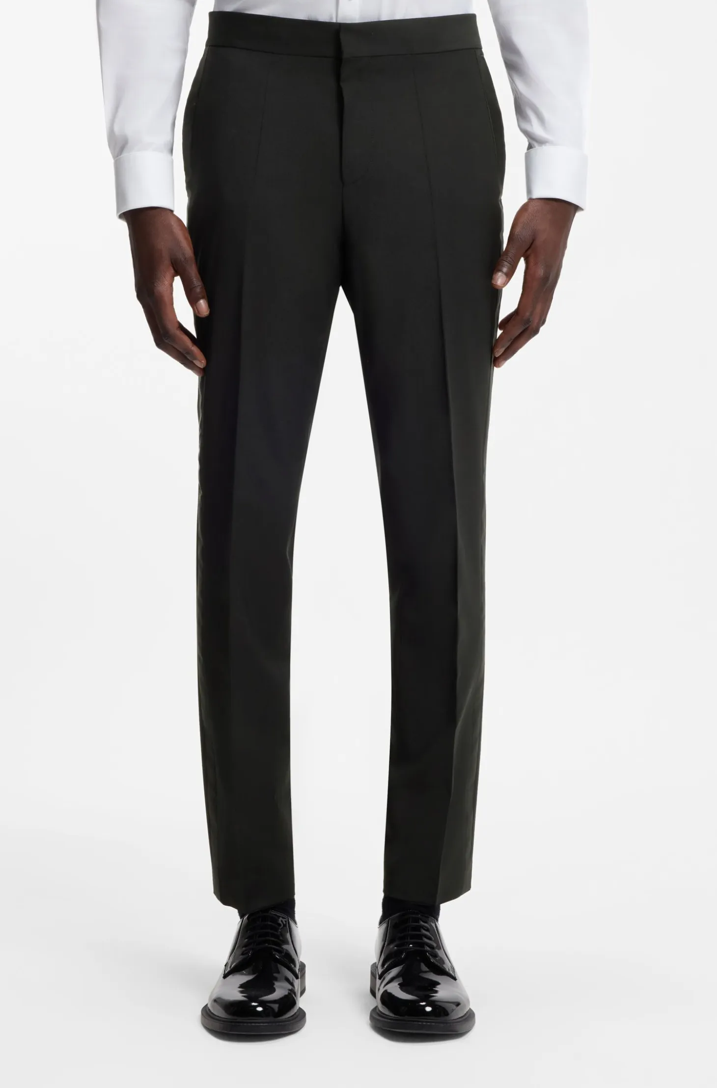 Extra-slim-fit trousers in a stretch-wool blend