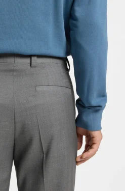 Extra-slim-fit trousers in virgin-wool dobby