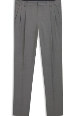 Extra-slim-fit trousers in virgin-wool dobby