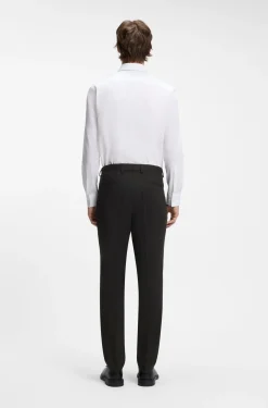 Extra-slim-fit trousers in wool-blend twill