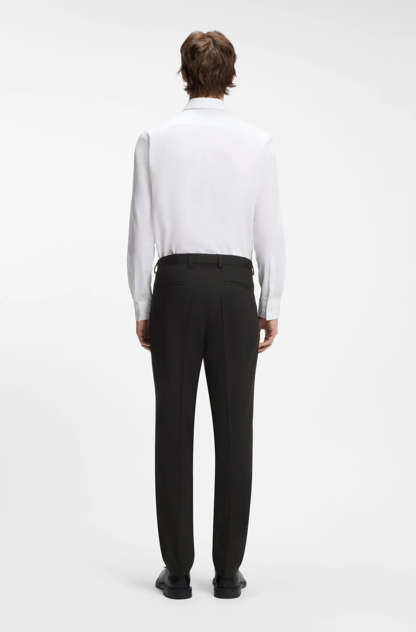 Extra-slim-fit trousers in wool-blend twill