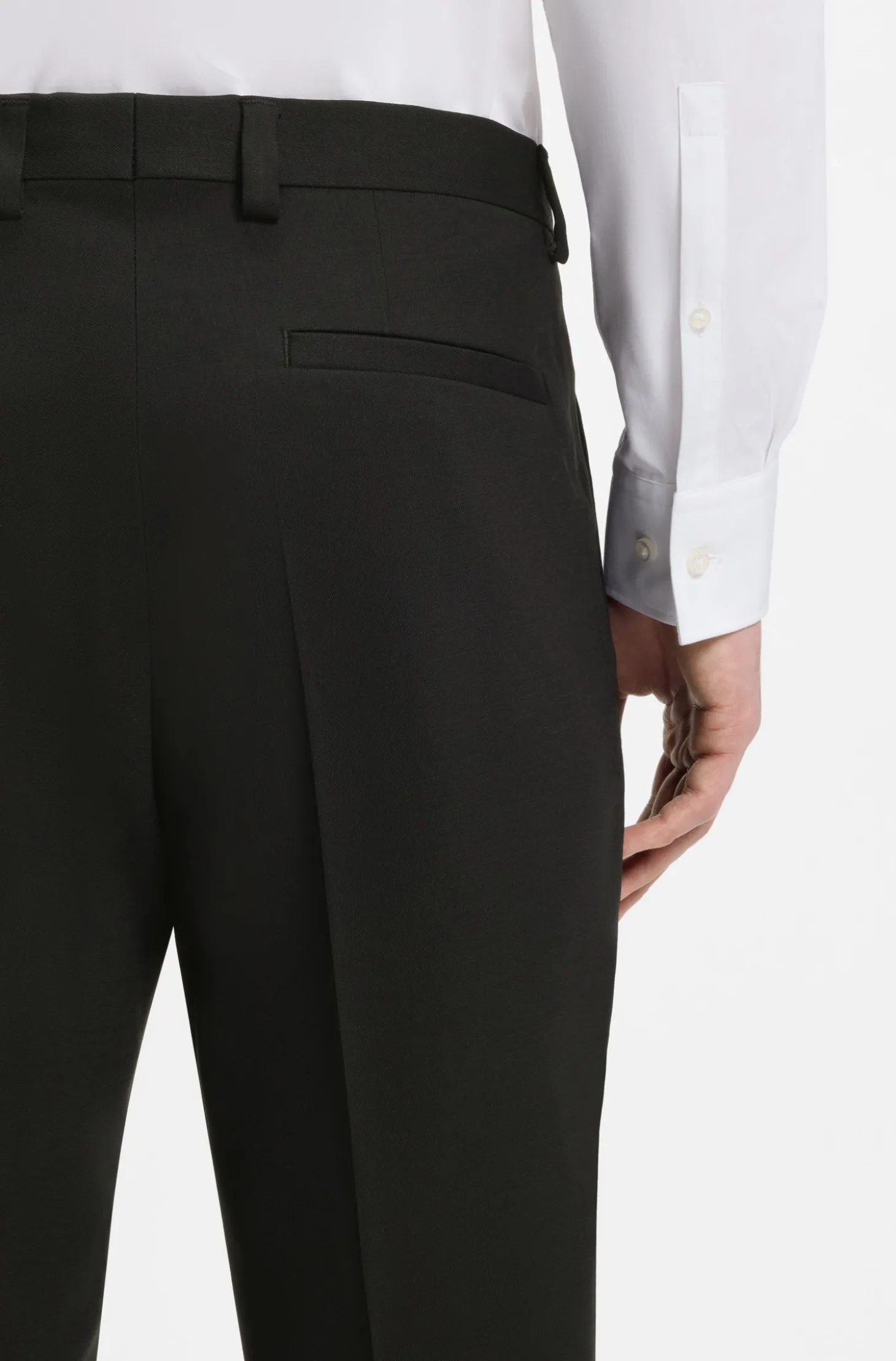 Extra-slim-fit trousers in wool-blend twill