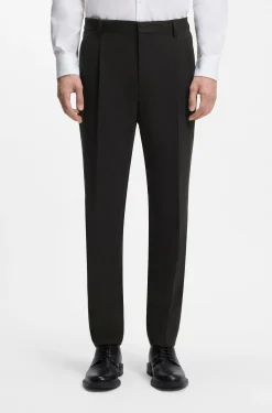 Extra-slim-fit trousers in wool-blend twill
