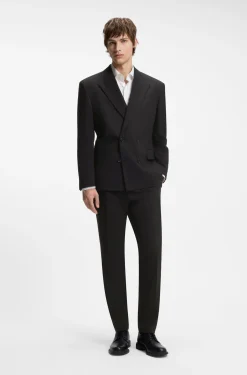 Extra-slim-fit trousers in wool-blend twill