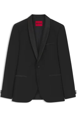 Extra-slim-fit tuxedo jacket in a wool blend