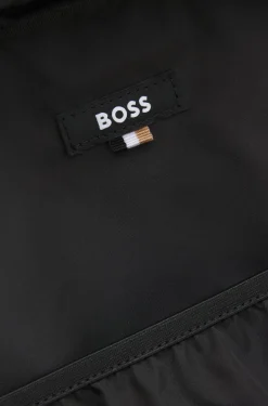 Faux-leather backpack with reflective details