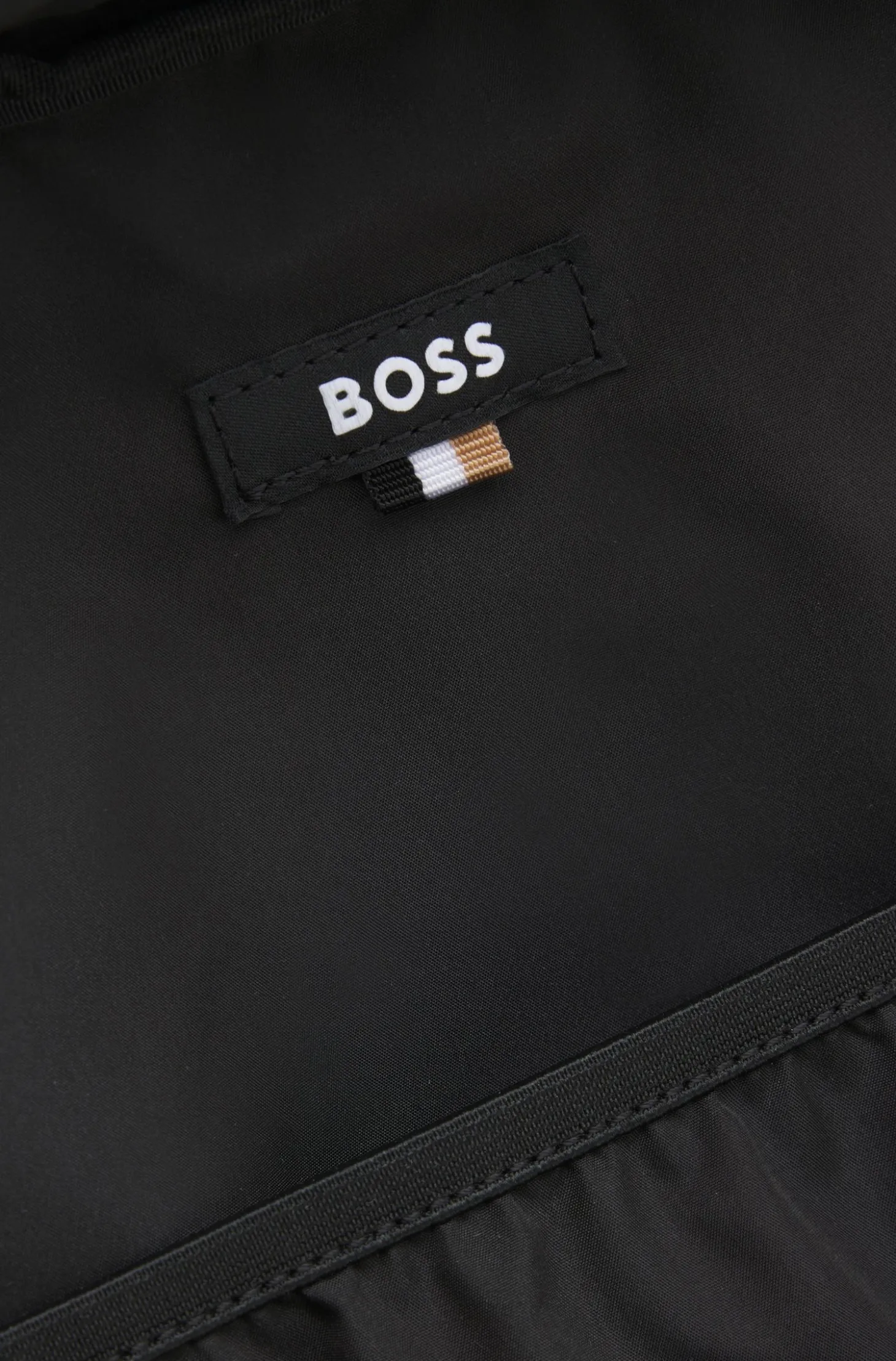 Faux-leather backpack with reflective details