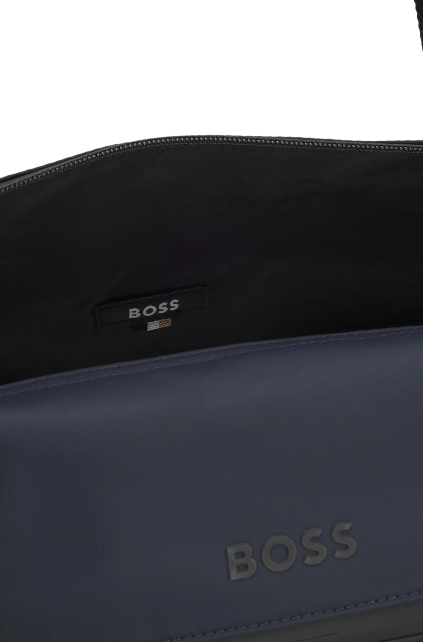 Faux-leather holdall with reflective details
