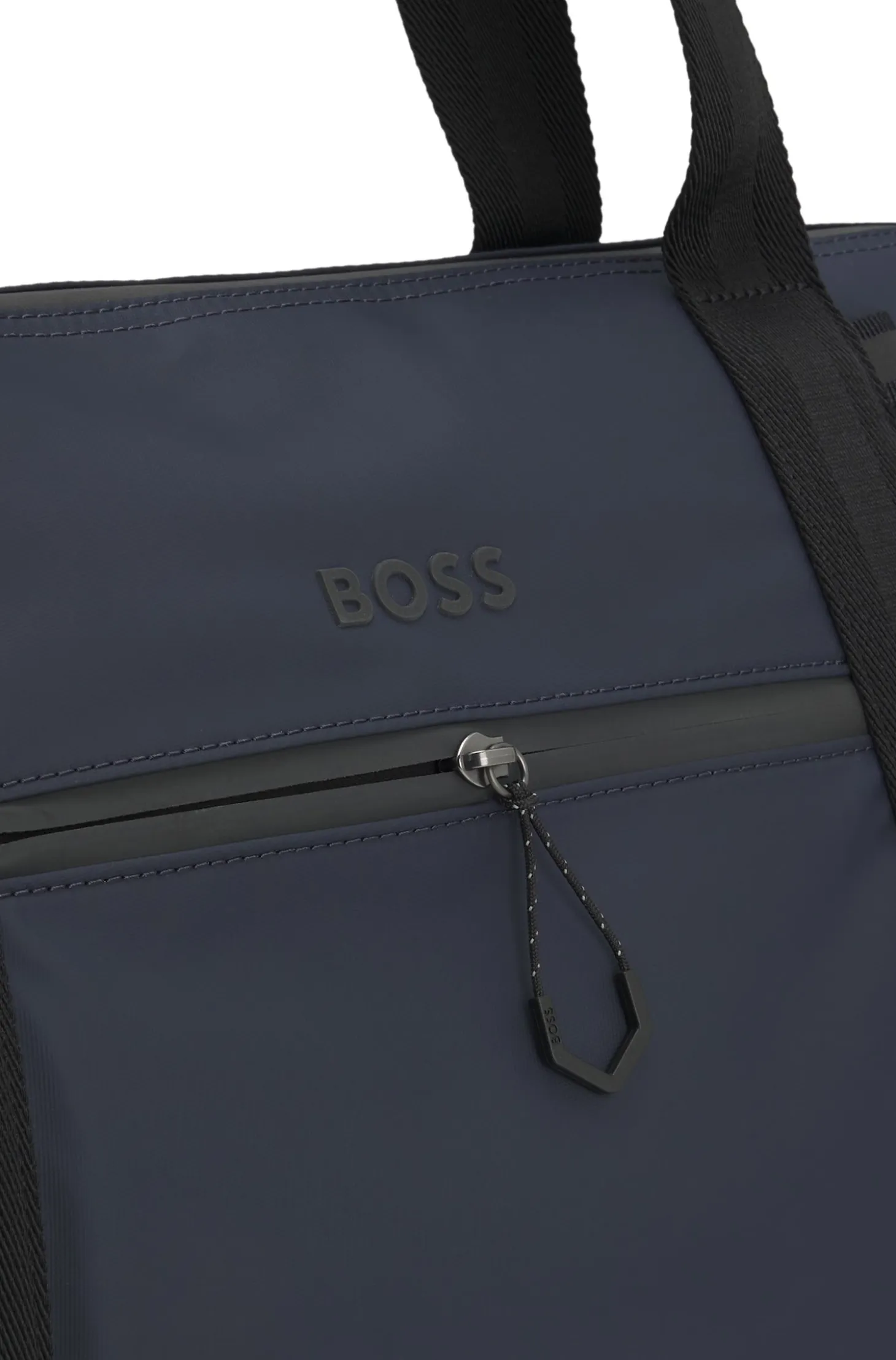 Faux-leather holdall with reflective details