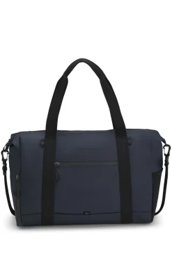 Faux-leather holdall with reflective details