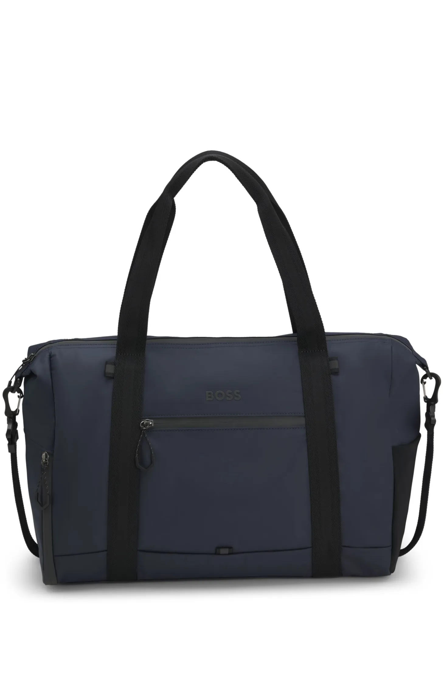 Faux-leather holdall with reflective details