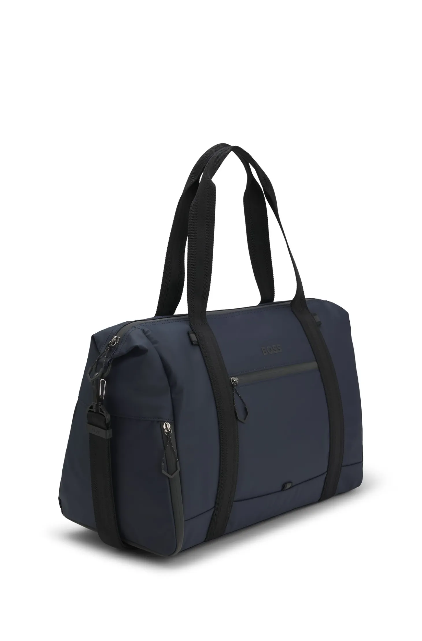 Faux-leather holdall with reflective details