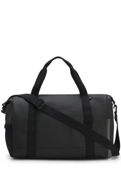 Faux-leather holdall with reflective details