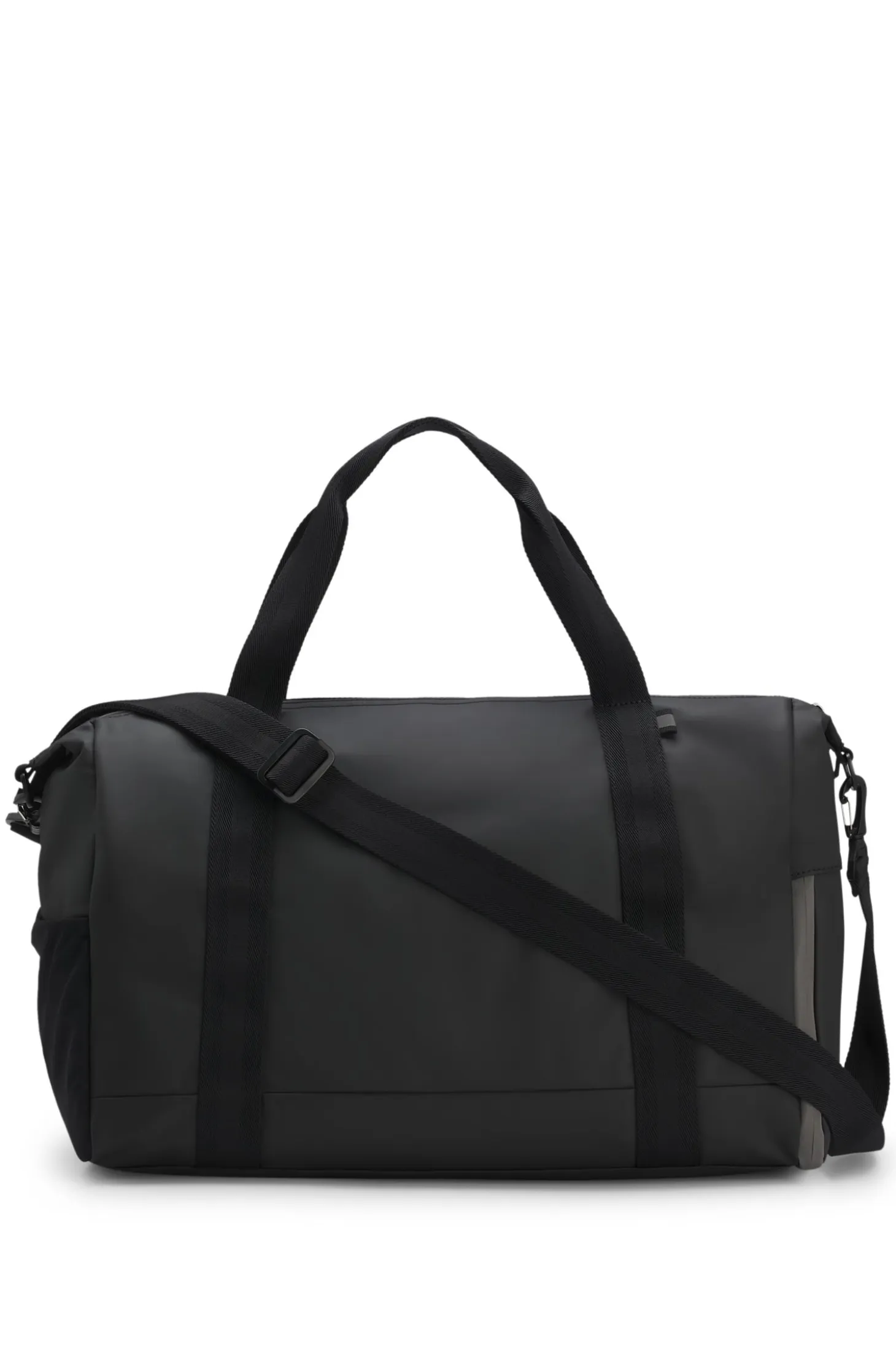 Faux-leather holdall with reflective details
