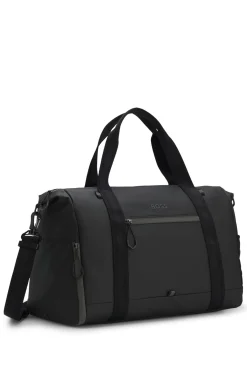 Faux-leather holdall with reflective details